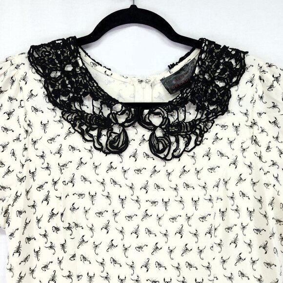 Penny Dreadful Scorpion Dress Lace Collar Size Large Mini - Picture 14 of 16